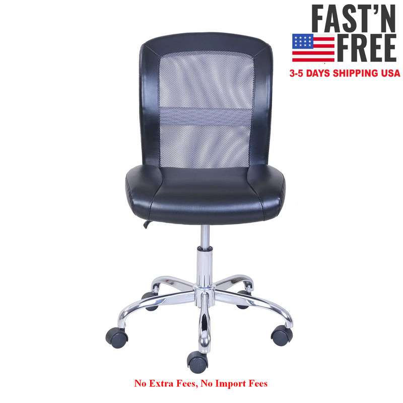Mainstays Mid-Back, Vinyl Mesh Task Office Chair, Black and Gray, NEW USA SALE!!