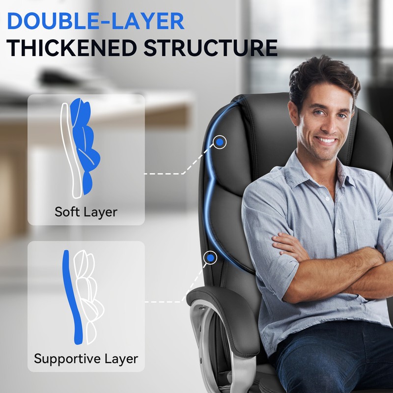 Office Chair Ergonomic High-Back Executive Desk Chair with Adjustable Swivel gallery