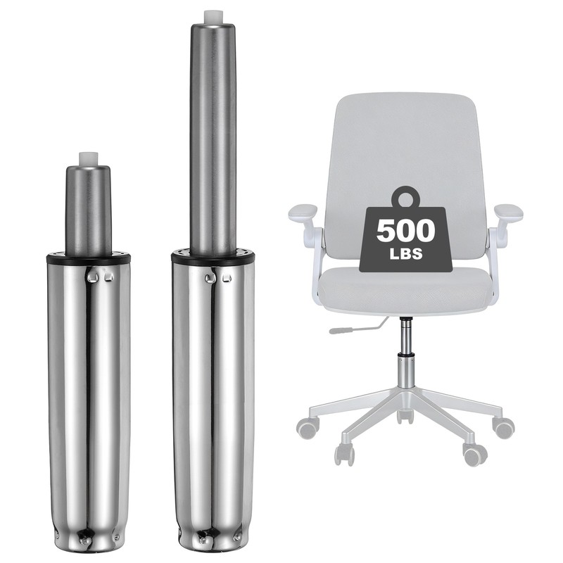 Office Chair Gas Cylinder, 12.6″ Class 2 Gas Cylinder Replacement, Silver Tone