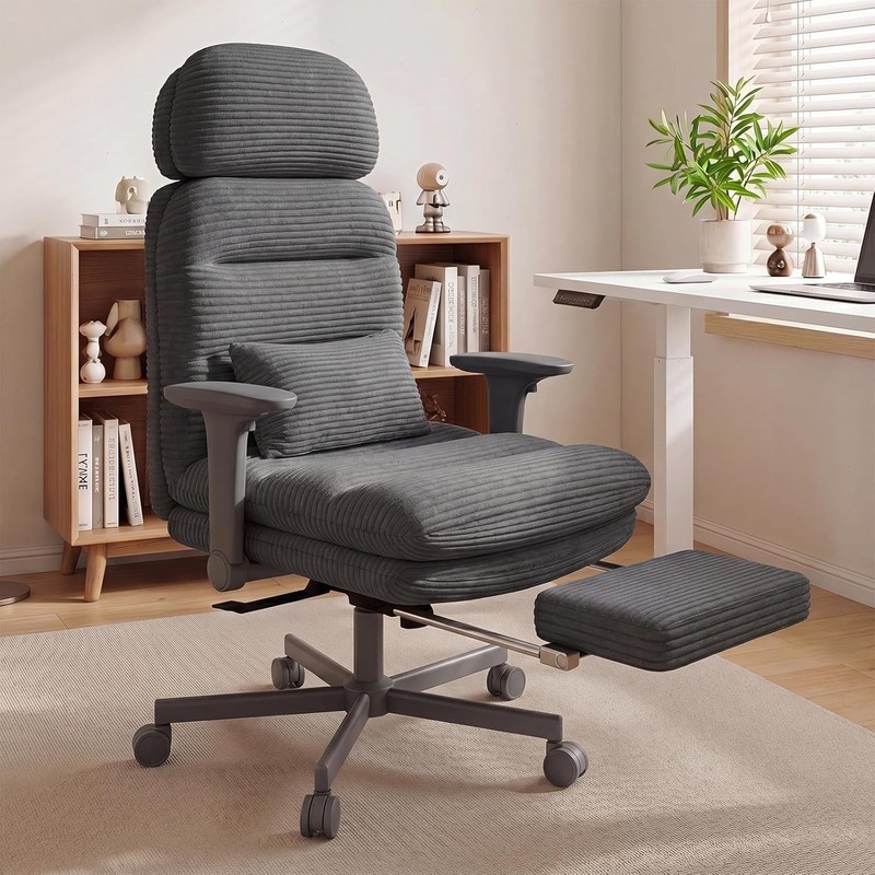 Criss Cross Chair Executive Desk Chair with Foot Rest and Lumbar Support