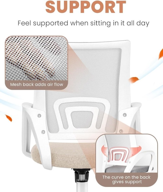 Office Desk Computer Chair Ergonomic Mesh Gaming Cushion Seat with Comfy Lumb... gallery