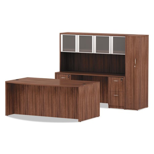 Alera Valencia Series Bow Front Desk Shell, 71" X 41.38" X 29.63", Modern gallery