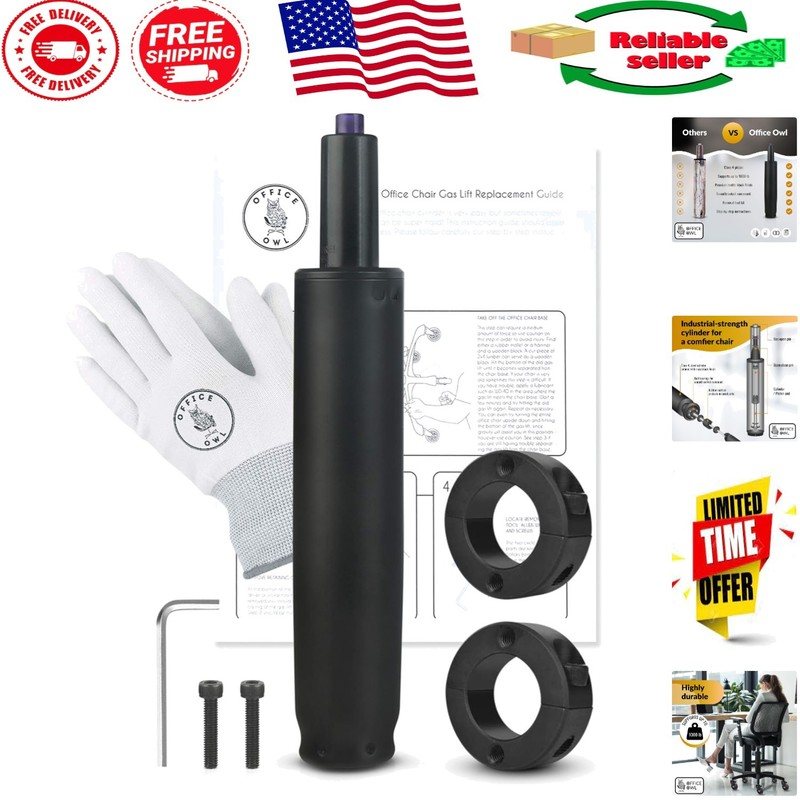 All-in-One Office Chair Gas Cylinder Replacement Kit – Tool and Gloves Included