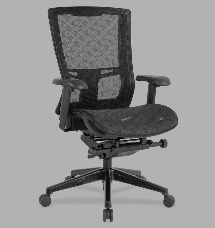 Lorell High-Back Mesh Office/Desk Chair 85560 Adjustable Black Nylon