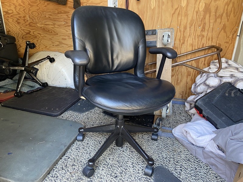 Vintage Herman Miller Equa Leather Rolling Desk Chair gallery