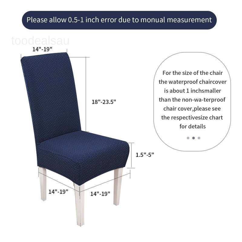 Parsons Dining Chair Cover, Detachable,Retractable,Sofa Navy Blue gallery