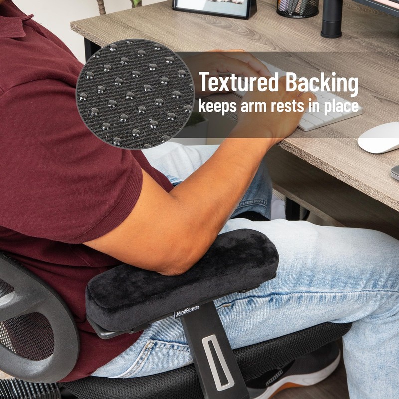 Air-Cloud Memory Foam Armrest Pads, Office & Gaming Chair Arm Rests, Elbow Su... gallery