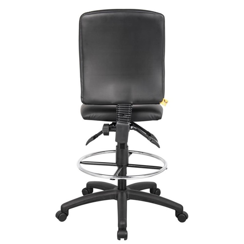 Scranton & Co LeatherPlus Multi-Function Drafting Stool with Footring in Black gallery
