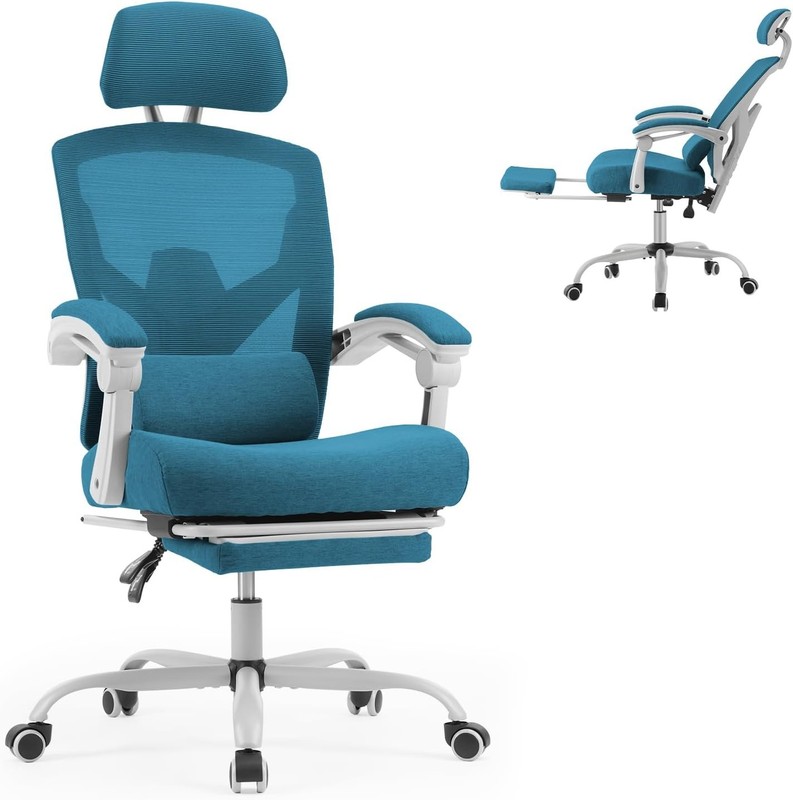 Ergonomic Office Chair with Adjustable Headrest and Lumbar Support & Comfy Arms gallery