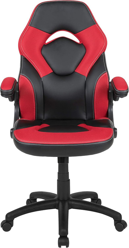 X10 Ergonomic High-Back Racing Gaming Chair with Flip-Up Arms, Red/Black gallery