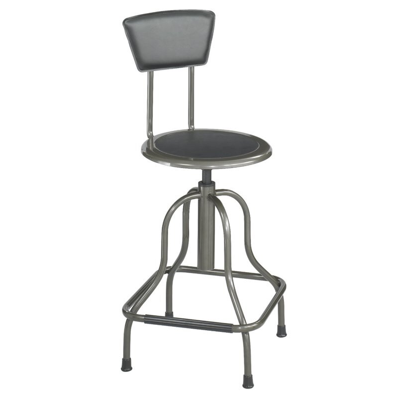 Safco Diesel Black High Base Diesel Industrial Stool