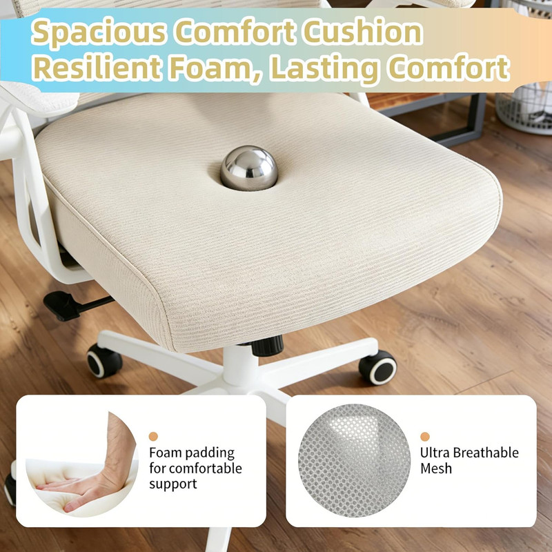 Ergonomic Office Chair with Adjustable Headrest & Lumbar Support - 350LB Capacit gallery