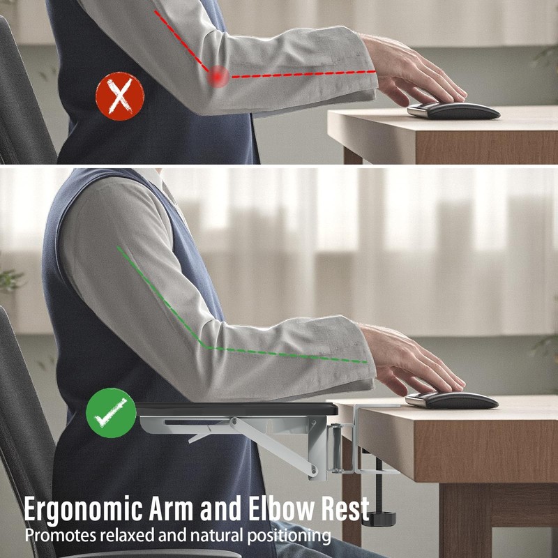 Ergonomic Arm Elbow Rest Desk Foldable Rotatable Support Computer Office Home gallery