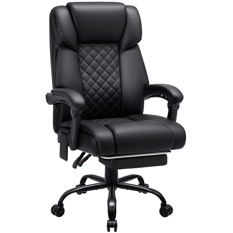 HOFFREE Massage Office Chair with Heat 7-Point Vibration Recliner w/Footrest US