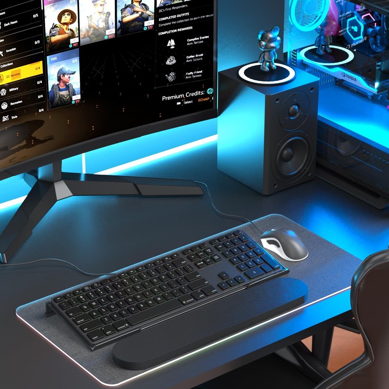 Ergonomic Computer Keyboard Stand - Tilt PC Keyboard Stand Riser for Easy Typ... gallery