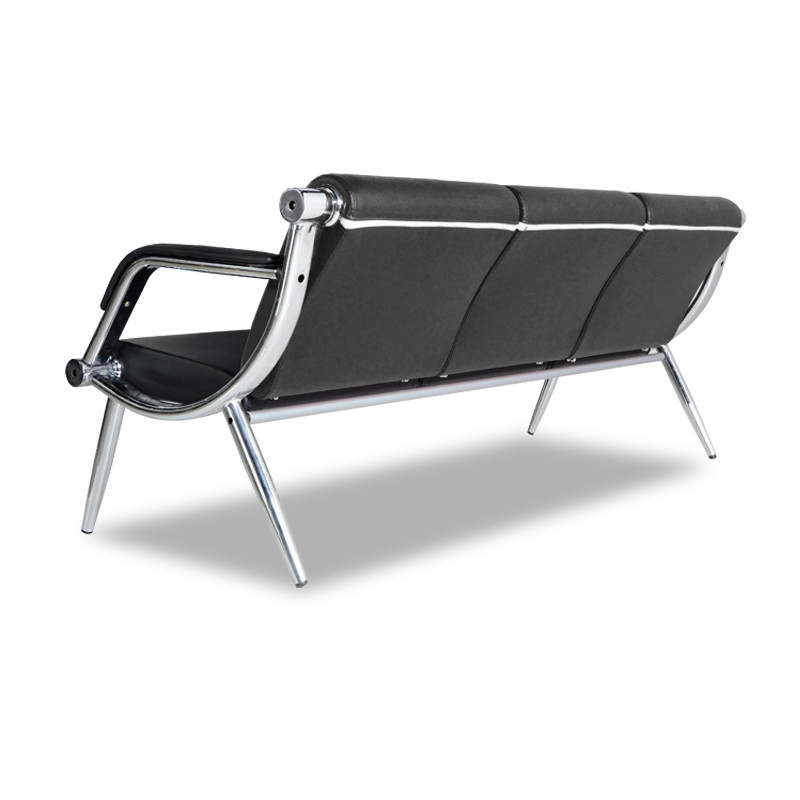 3 Seat Office Visitor Guest Sofa Reception Chair Waiting Room Bench PU Leather gallery