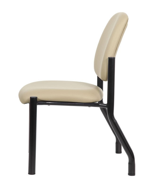 Boss Office Armless Guest Side Chair 300 lb. Weight Capacity in Beige gallery
