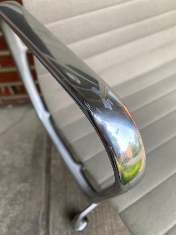 Herman Miller Eames Aluminum Group Chair in Grey Fabric, EA335 gallery