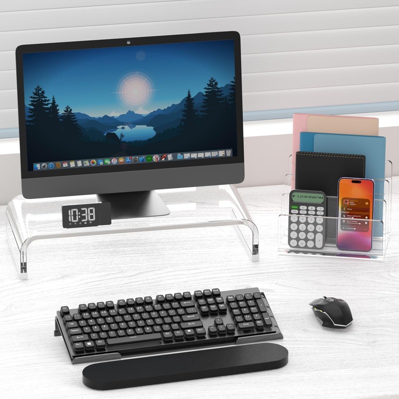 Ergonomic Computer Keyboard Stand - Tilt PC Keyboard Stand Riser for Easy Typ... gallery