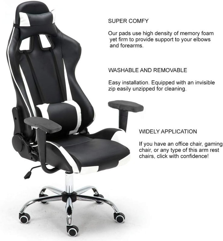 Ergonomic Memory Foam Office Chair Armrest Pads, Comfy Gaming Chair Arm Rest ... gallery