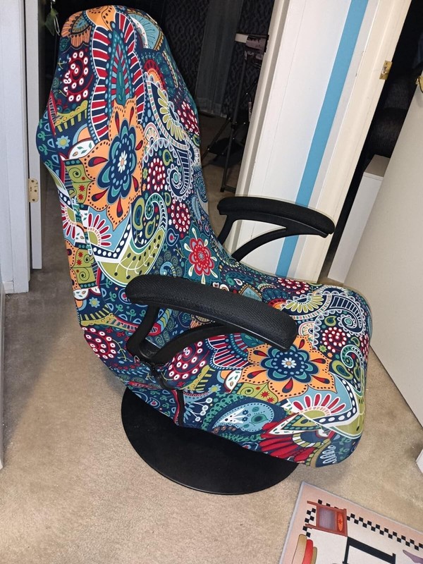 Smiry Stretch Printed Computer Office Chair Covers Soft Fit Universal Cover Only