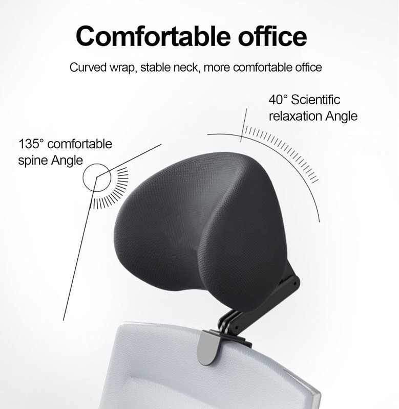 Memory Foam Headrest Attachment for Office Chair, Attachable Chair Head Rest,... gallery