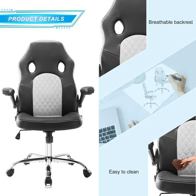 Gaming Chair Ergonomic Office Chair PU Leather Computer Chair High Back Desk Cha gallery