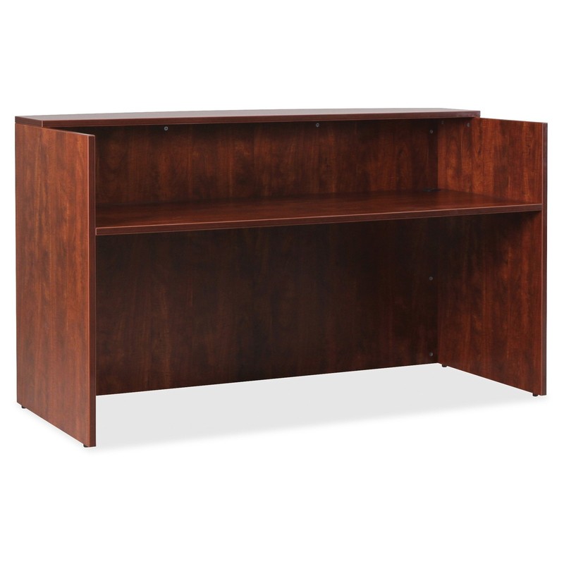 Lorell LLR59581 Cherry Laminate Reception Desk 35.4″W x 71″D