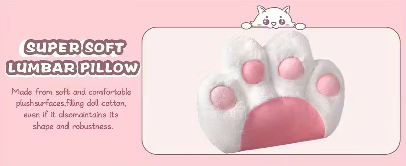 Cat Ear Gaming Chair With Paw Cushion available in pink or black gallery