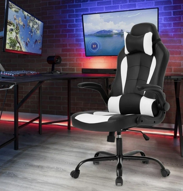 BestMassage OC-RC55 Office Desk Gaming Chair - White/Black (OC-RC55-White) gallery