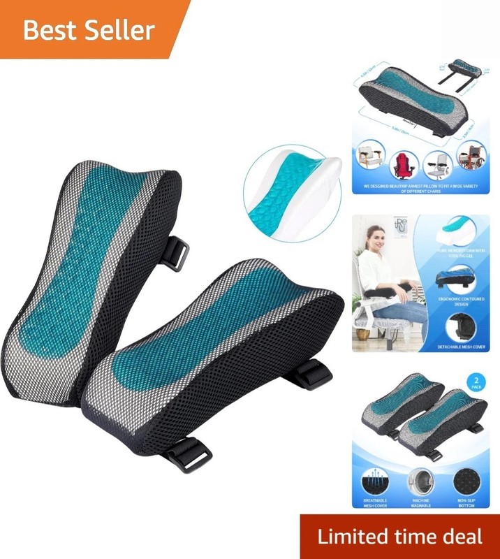 Ergonomic Armrest Pads- Office Chair Arm Rest Cover Pillow – Elbow Support Cu…