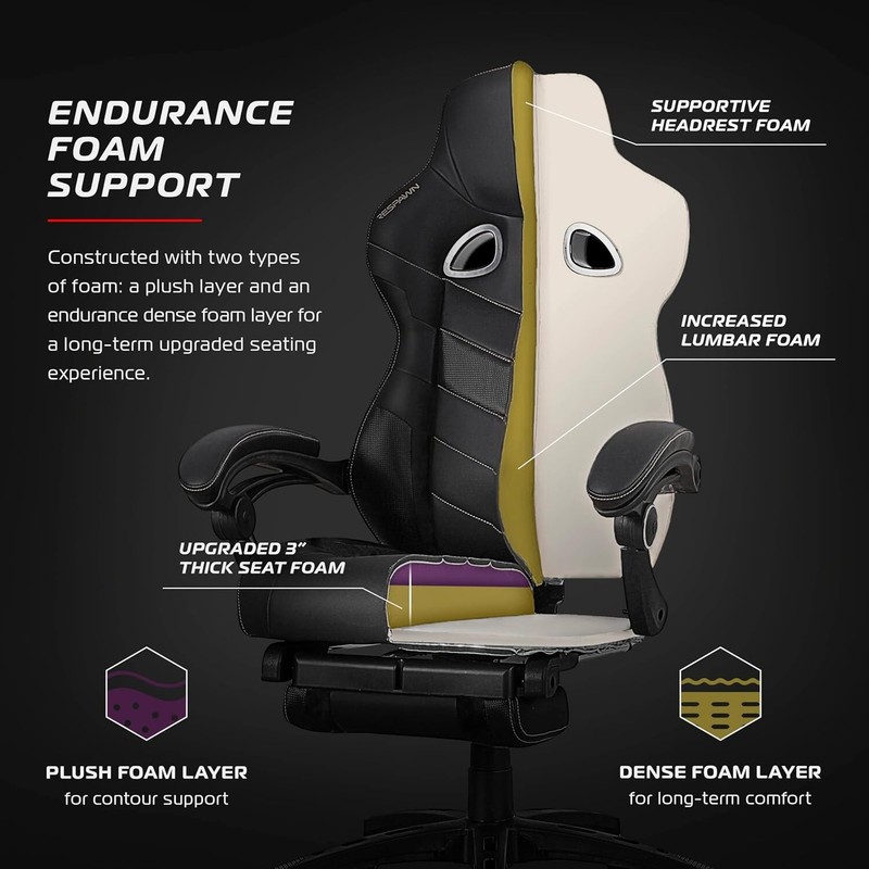 110 Pro Gaming Chair with Footrest - Ergonomic Recliner for Ultimate Comfort gallery