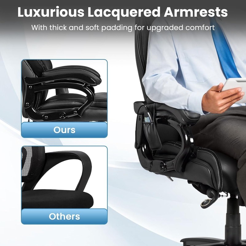 Heavy Duty Big & Tall Office Chair 500Lbs with Massage & Ergonomic Design gallery