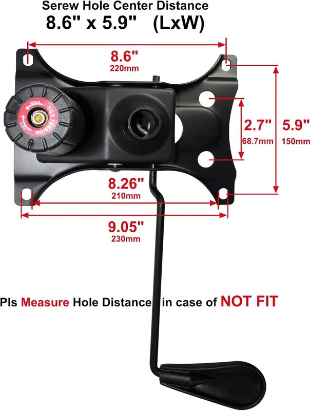 Heavy Duty 300 Lbs Office Chair Tilt Mechanism Replacement Parts, 5.9'' X gallery