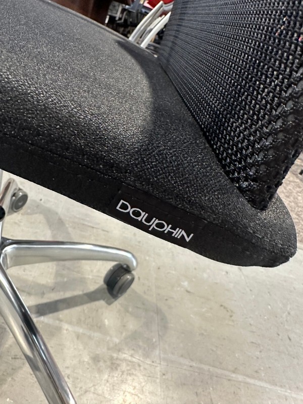 Chair by Dauphin W/ Black Fabric Seat and Mesh Back gallery