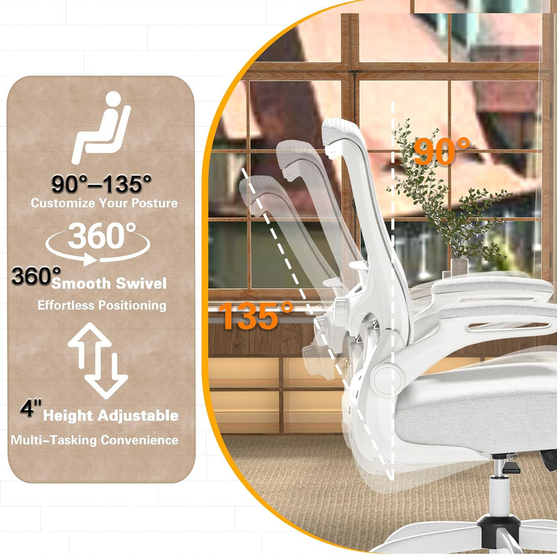 Ergonomic Office Chair, High Back Mesh Office Chair with Adjustable Lumbar Suppo gallery