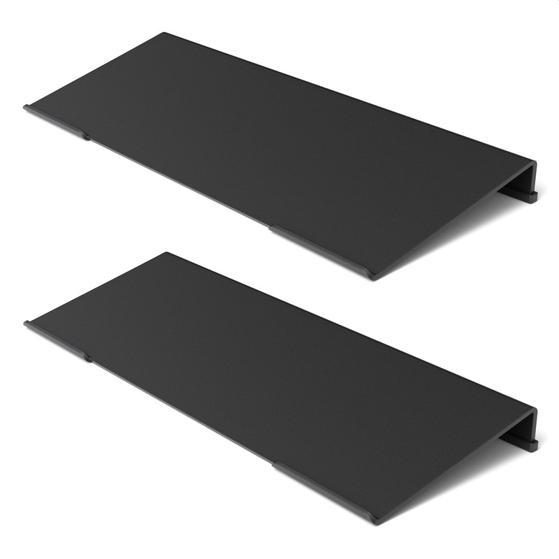 2 PCS Comfortable Computer Keyboard Stand Ergonomic Acrylic Riser Matte Black