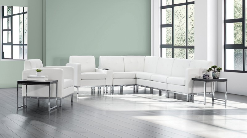 Wallstreet Armchair in White Faux Leather gallery