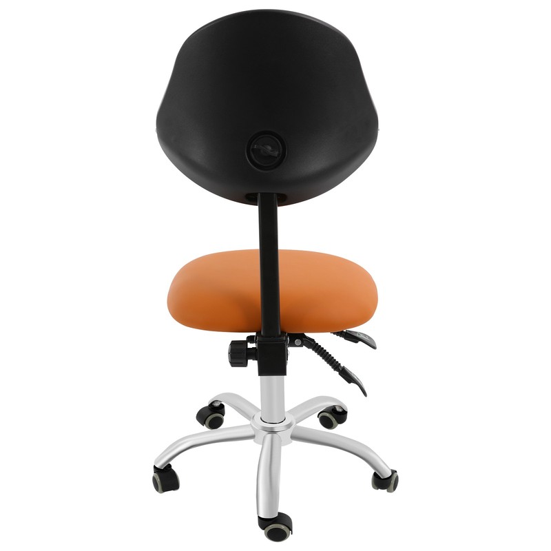 330.69lb Adjustable Ergonomic Rolling Stool Chair Saddle Chair Stool w/ Backrest gallery
