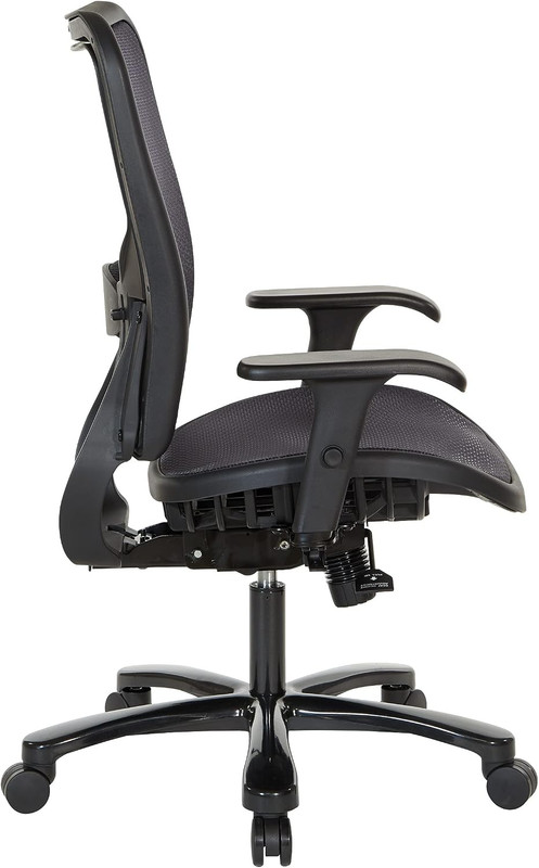 Space Seating 75 Series Big & Tall Ergonomic Office Chair, 400 lb Limit, Black gallery