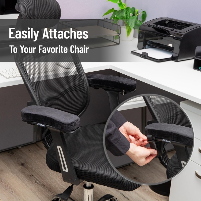 Air-Cloud Memory Foam Armrest Pads, Office & Gaming Chair Arm Rests, Elbow Su... gallery