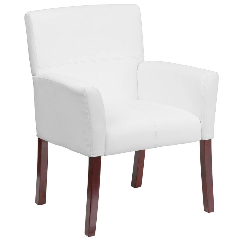 Flash Furniture Leathersoft Side/Reception Chairs, White WIN-0333