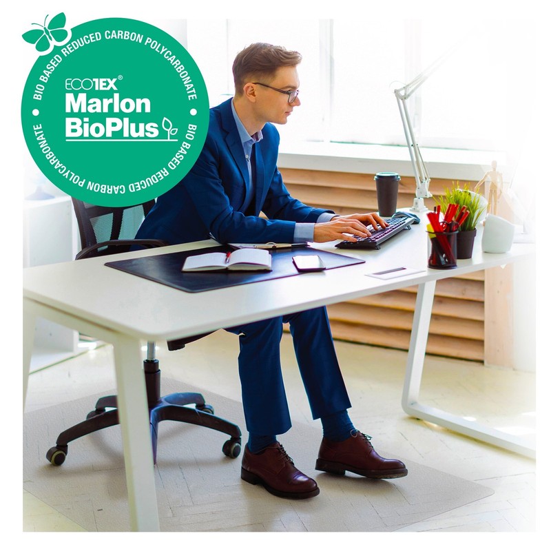 Floortex NRCMFLBS0003 Chair Mat 45×53 Clear BioPlus Polycarbonate