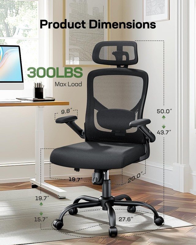 Ergonomic Mesh Office Chair High Back Desk Chair Adjustable Lumbar Support wi... gallery