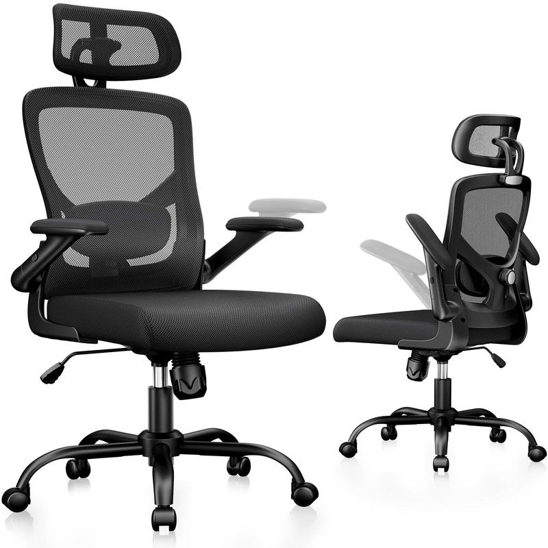 Ergonomic Mesh Office Chair High Back Desk Chair Adjustable Lumbar Support wi…