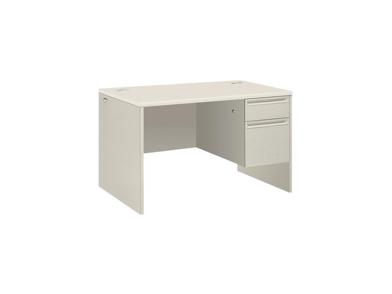 HON H38251.B9.Q 38000 Series Single Pedestal Desk, Right, 48″ x 30″ x 30″, Silve