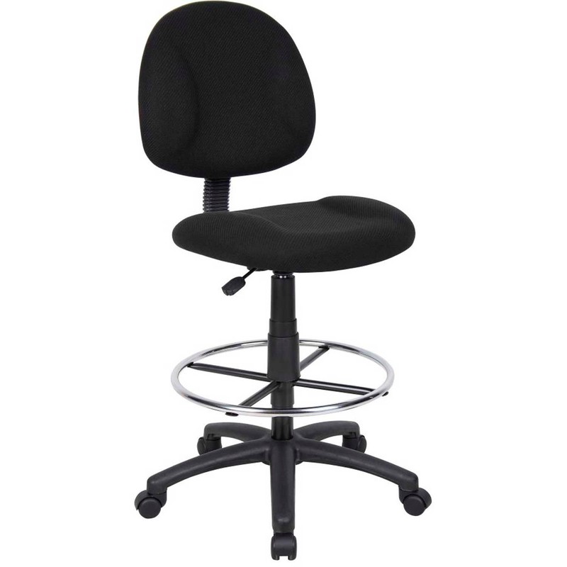 Global Industrial Amrless Drafting Stool with Footring Black