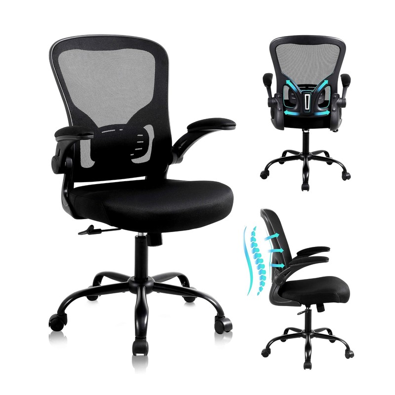 Flysky Mesh Office Chair, Ergonomic Computer Desk Chairs for Home Office - wi...
