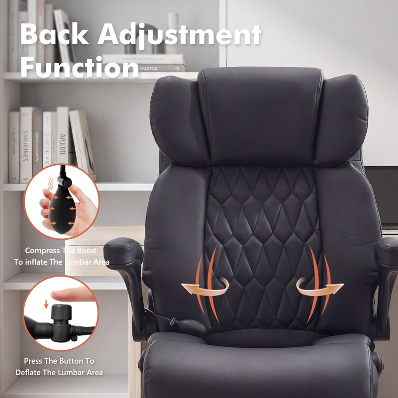 High Back Executive Office Chair 500LBS Capacity with Adjustable Lumbar Support gallery