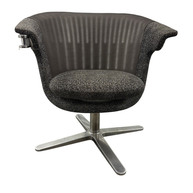 Steelcase i2i Collaborative Ergonomic Dual Swivel Gray Lounge Chair *no deskpad*